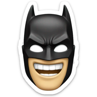 Batman emoji smiling sticker