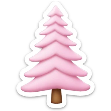 pastel pink christmas tree  sticker