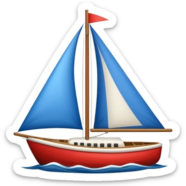 Americana style sailboat sticker