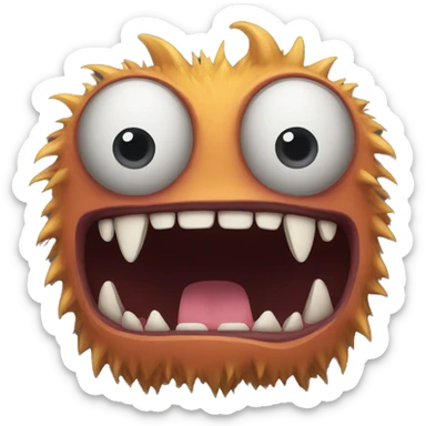 A fast monster sticker