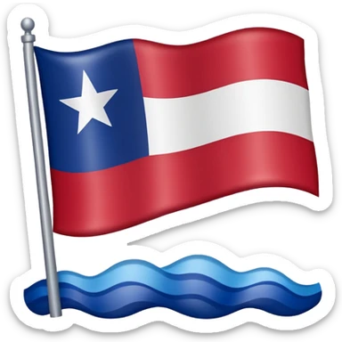 waving texas flag sticker