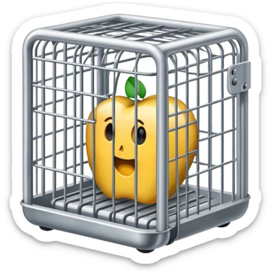 iPhone locked in cage sticker