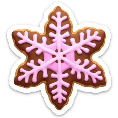 pink snowflake cookie  sticker