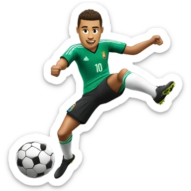 Create Ronaldo doing a perfect bicycle kick with a soccer ball  sticker