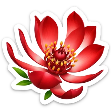 pomegranate flower sticker