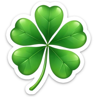 Trebol de 5 hojas de black clover sticker