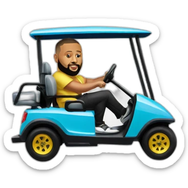 dj khaled driving golf cart sticker
