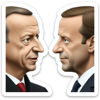 Erdogan and Macron sticker