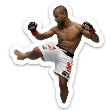 Oblique kick mma sticker