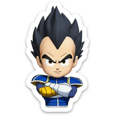 Vegeta from dragon ball z sticker