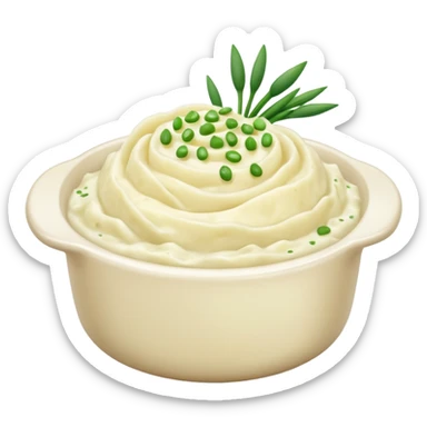 Mashed potatoes with chopped chives sticker
