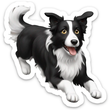 Anvil with border collie jumping over sticker