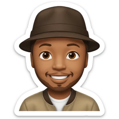 Timbaland with dark brown hair sticker