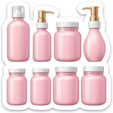 Light Pink skincare set sticker