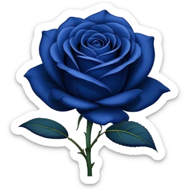 Dark Blue rose sticker