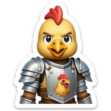chicken jockey from minecraft movie sticker