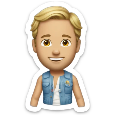 Prince William as beach bum sticker