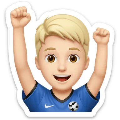 soccer fan cheering, happy sticker