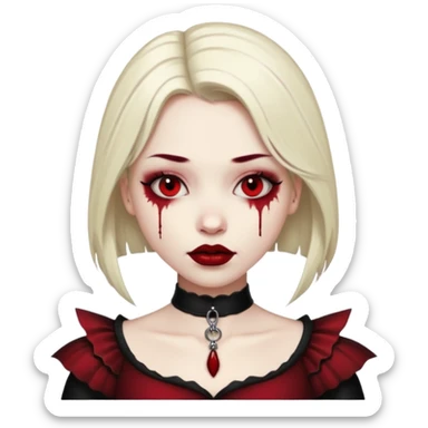 A gothic style bite me sticker