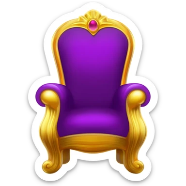 purple king throne sticker