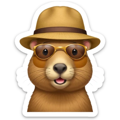 capybara travel to Span (Madrid) sticker