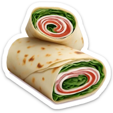 deli meat spinach cream cheese tortilla wrap sticker