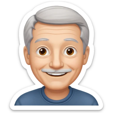 Draw me a grandfather who smiles ( without opening his mouth ) sticker
