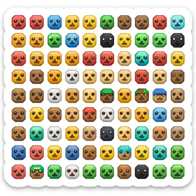 Can you make me a emoji with all the buttons of Minecraft android sticker