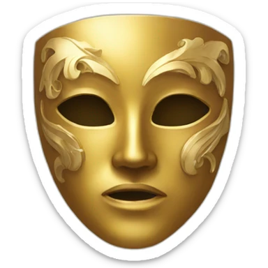 golden mask sticker