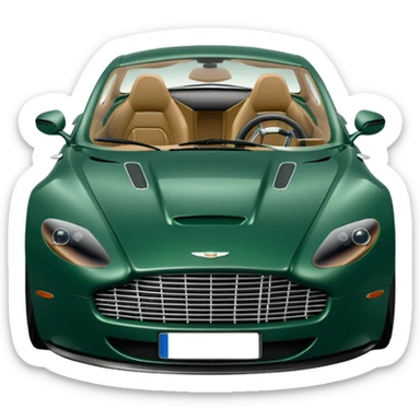 green aston martin doors open sticker