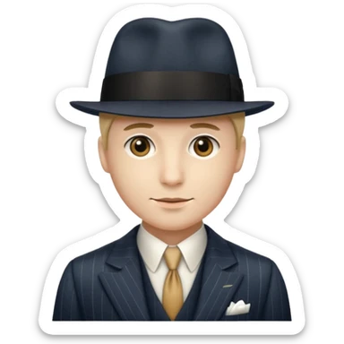 A person wearing a 1920s suit sticker