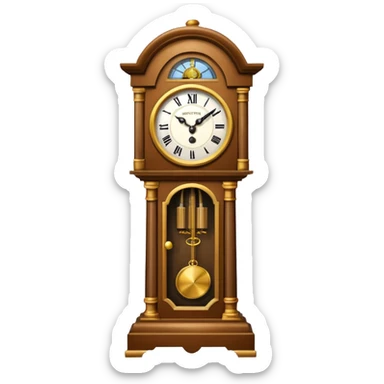 grandfather clock sticker