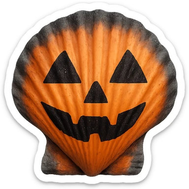 halloween seashell, remove background sticker