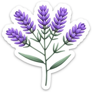Lavender flower emoji sticker