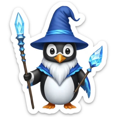 Penguin Wizard sticker
