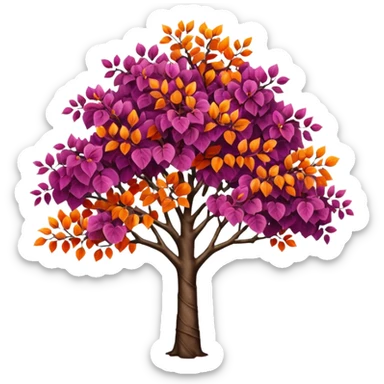 cercis in fall sticker