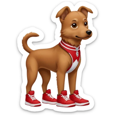 dog with jordans (shoes) sticker