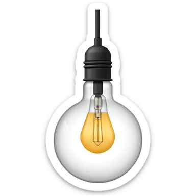 bombillo con colgante en el techo sticker