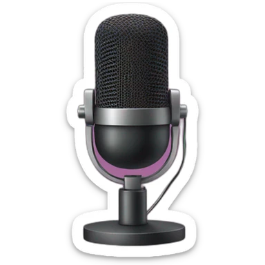 podcast microphone sticker