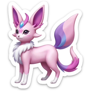Sylveon-Espeon-Fakémon-hybrid-creature (full body)  sticker