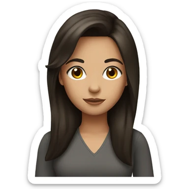 Brunette girl sticker