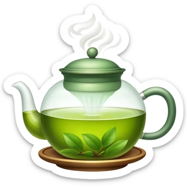 green tea sticker