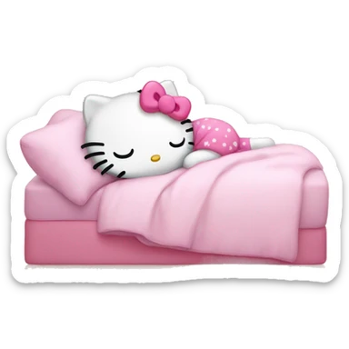 hello kitty sleeping sticker