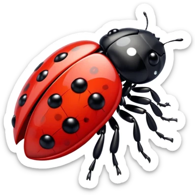 Swarovski ladybug sticker