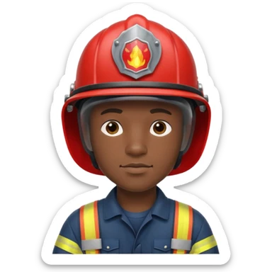 Black fireman sticker