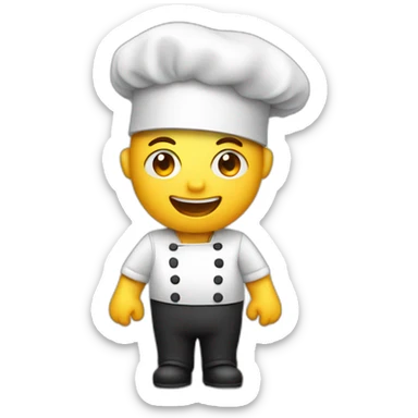 chef in a hat with BBQ sticker