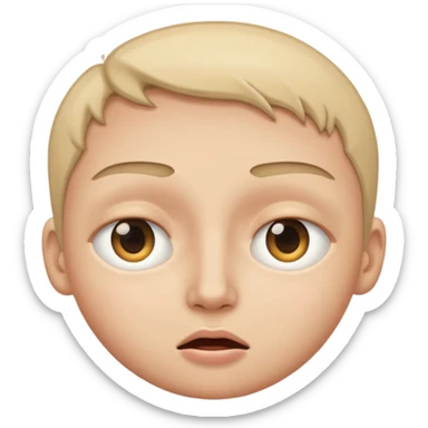 one eye open one not all the way open  sticker