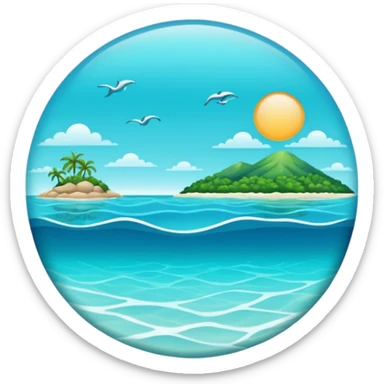 Ocean tropical sticker