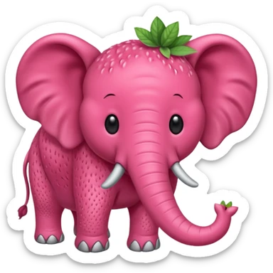 Hazme un elefante con piel de fresa sticker