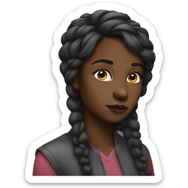 Black Girl side eyeing  sticker